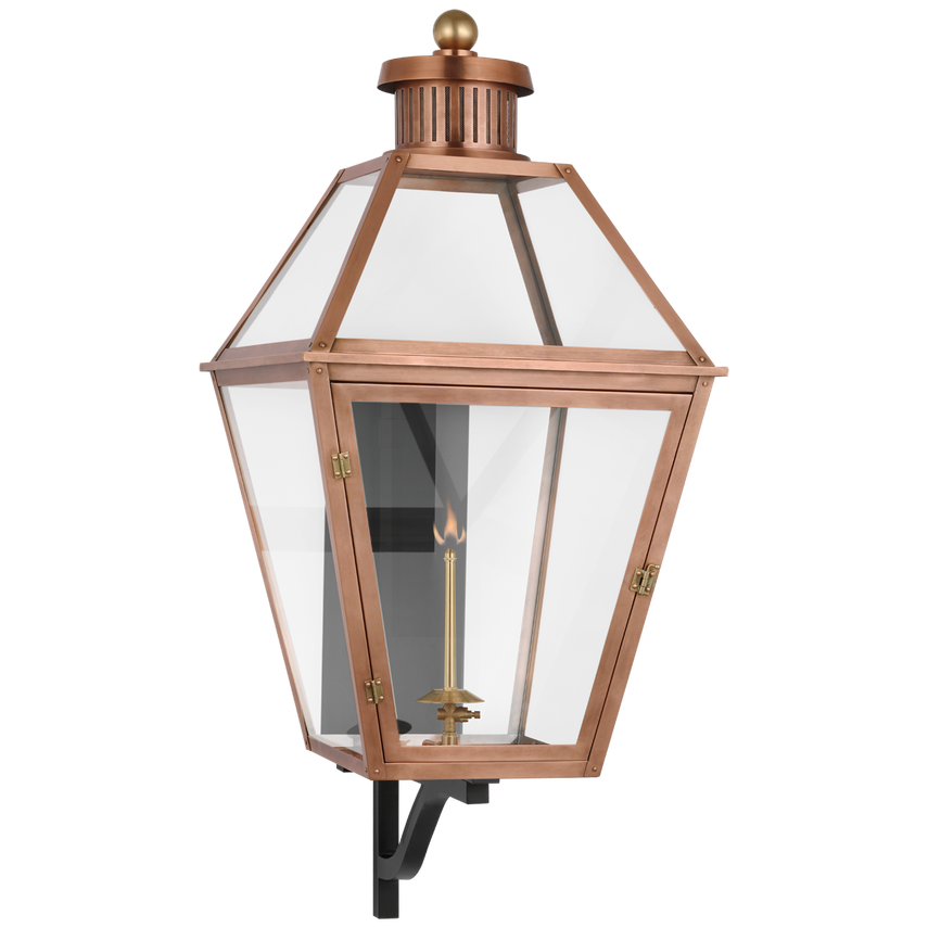 Visual Comfort & Co. Stratford XL Bracketed Gas Wall Lantern Outdoor Lighting Visual Comfort & Co. Matte Black  