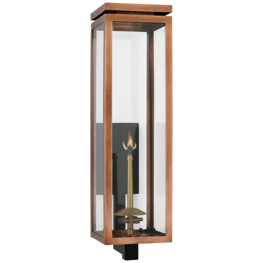 Visual Comfort & Co. Fresno Large Bracketed Gas Wall Lantern Outdoor Flush Mounts Visual Comfort & Co. Matte Black  