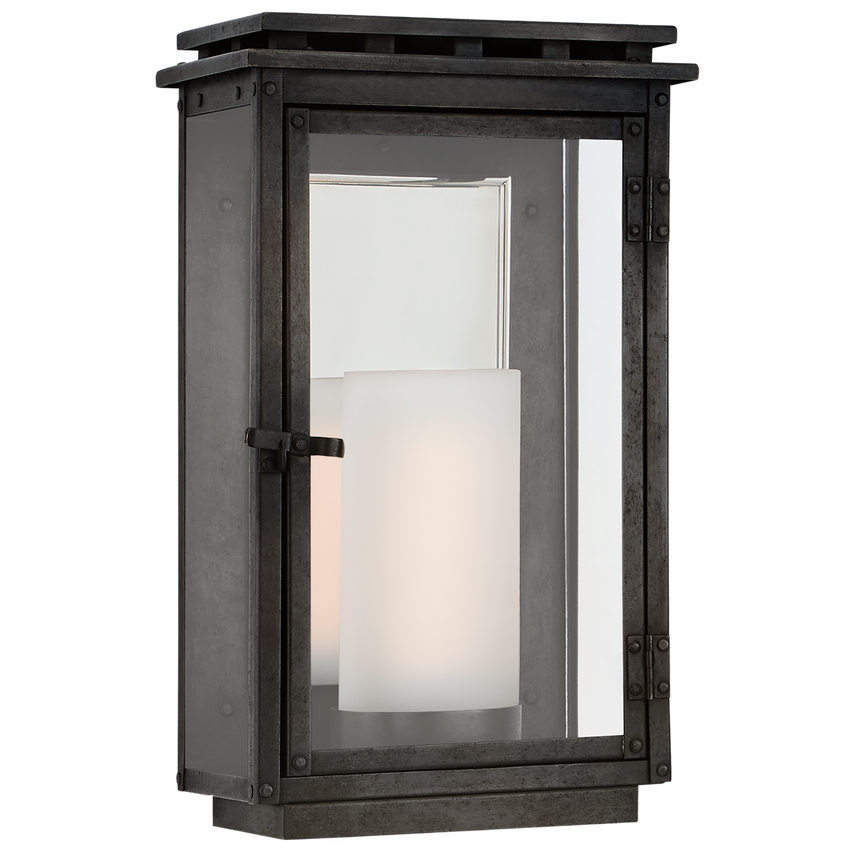 Visual Comfort & Co. Cheshire Small 3/4 Wall Lantern Outdoor Lighting Visual Comfort & Co. Aged Iron  