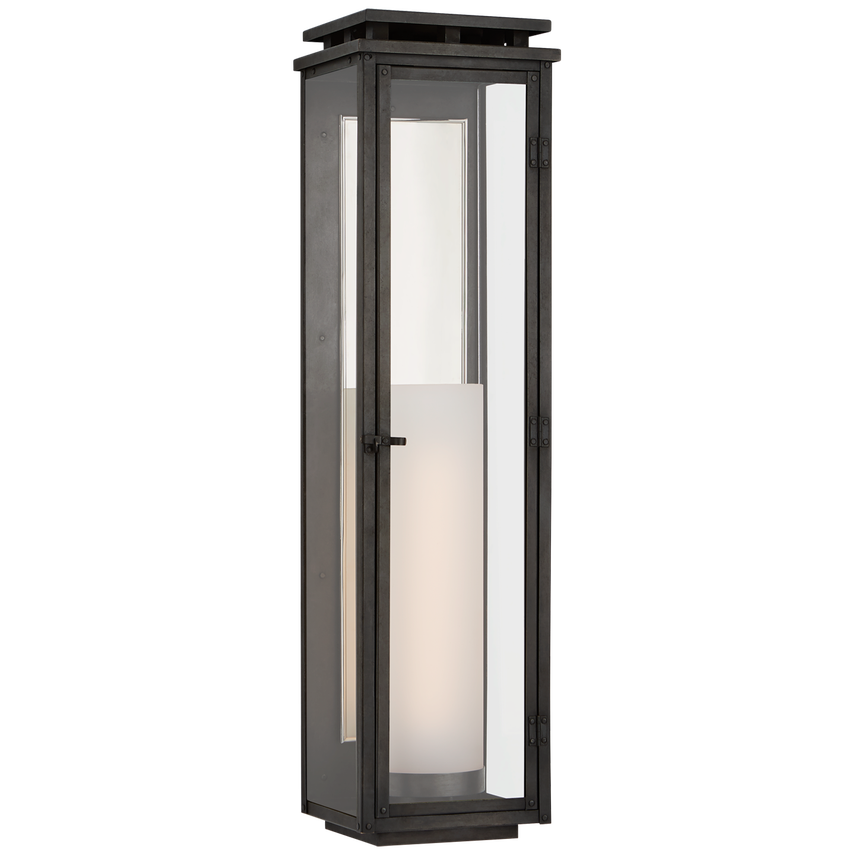 Visual Comfort & Co. Cheshire Tall 3/4 Wall Lantern Outdoor Lighting Visual Comfort & Co. Aged Iron  