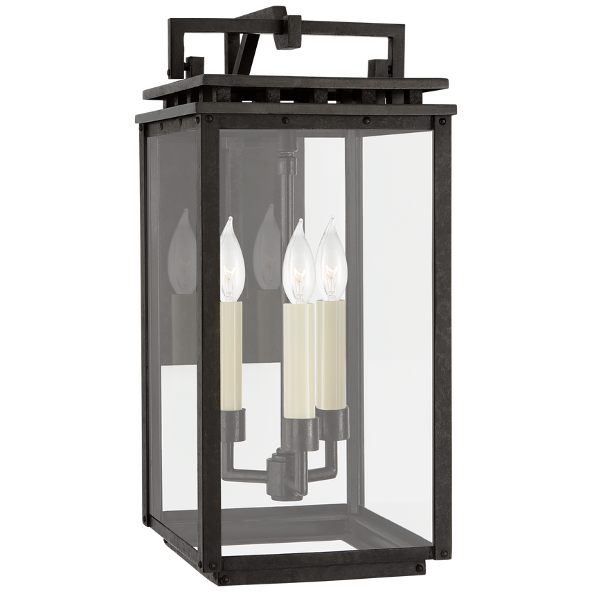 Visual Comfort & Co. Cheshire Small Bracketed Wall Lantern Outdoor Flush Mounts Visual Comfort & Co. Aged Iron  