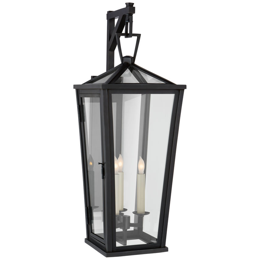 Visual Comfort & Co. Darlana Medium Tall Bracketed Wall Lantern Outdoor Lighting Visual Comfort & Co. Bronze  