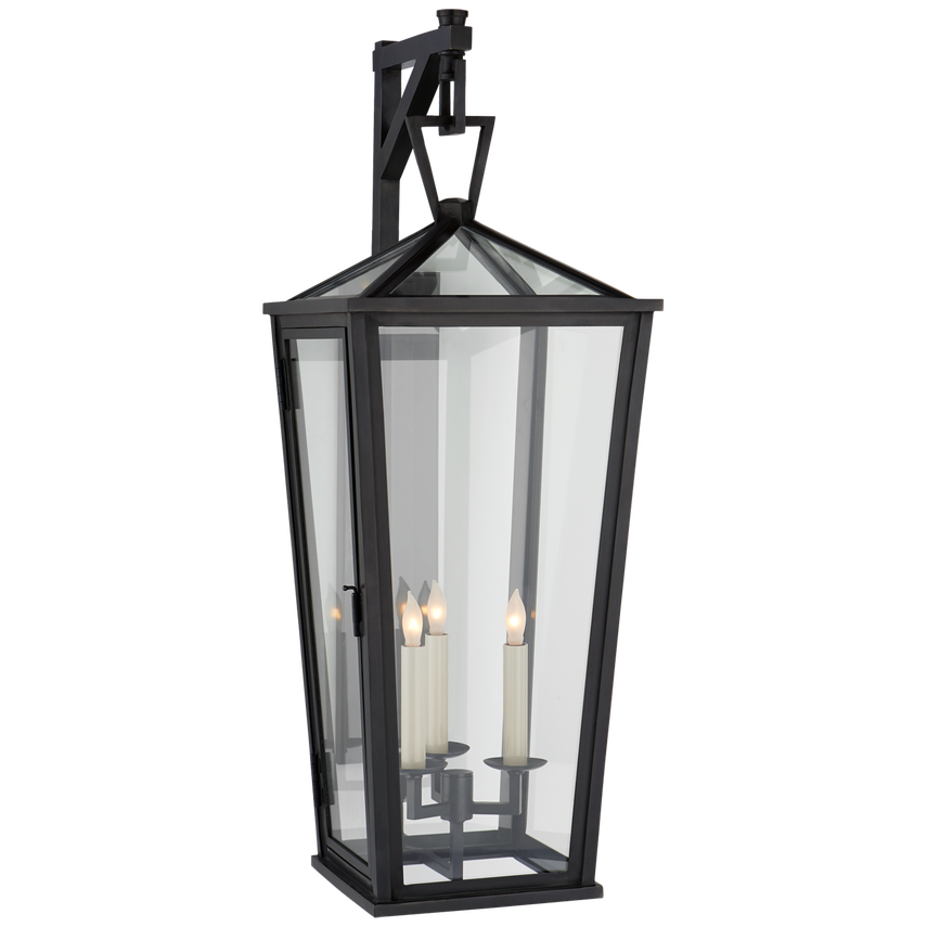 Visual Comfort & Co. Darlana Large Tall Bracketed Wall Lantern Outdoor Lighting Visual Comfort & Co. Bronze  