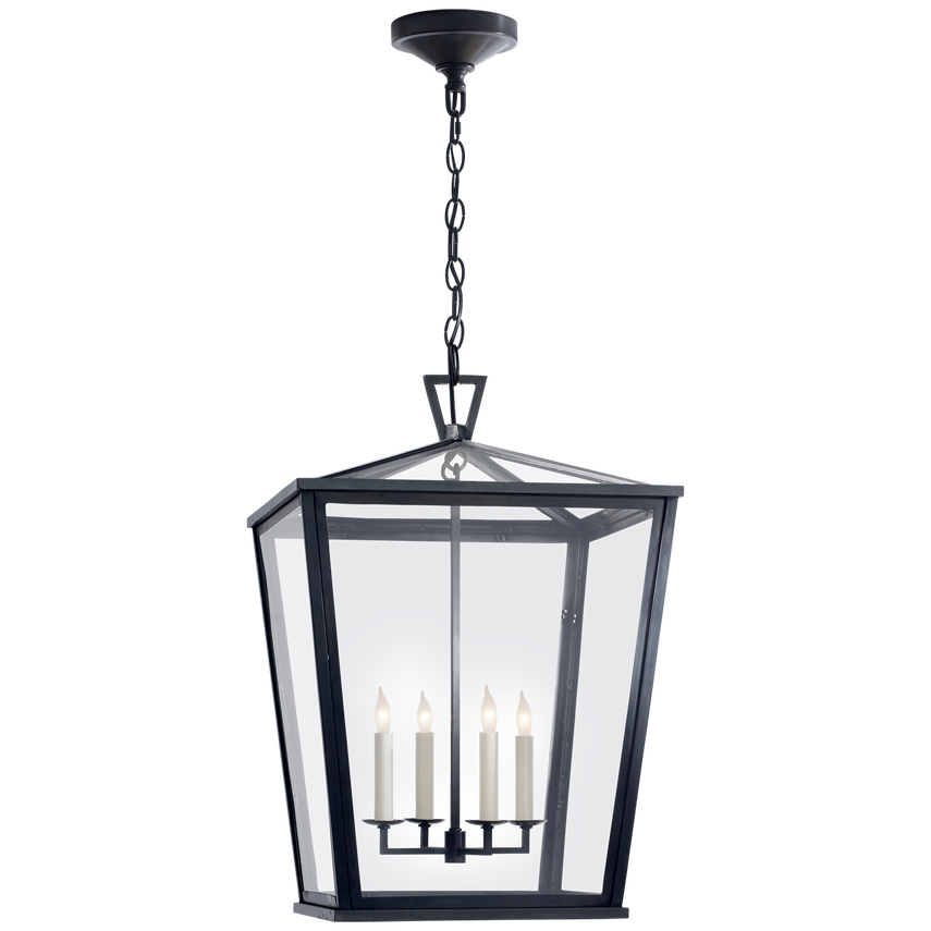 Visual Comfort & Co. Darlana Medium Hanging Lantern Outdoor Lighting Visual Comfort & Co. Bronze  