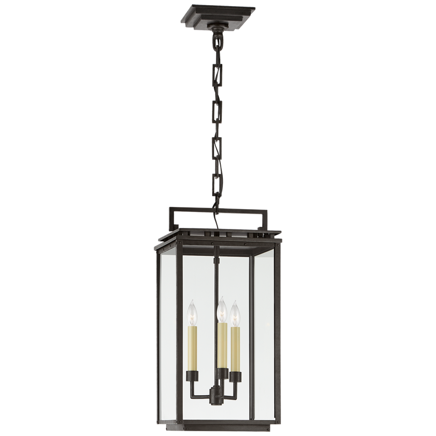 Visual Comfort & Co. Cheshire Medium Hanging Lantern Outdoor Lighting Visual Comfort & Co. Aged Iron  