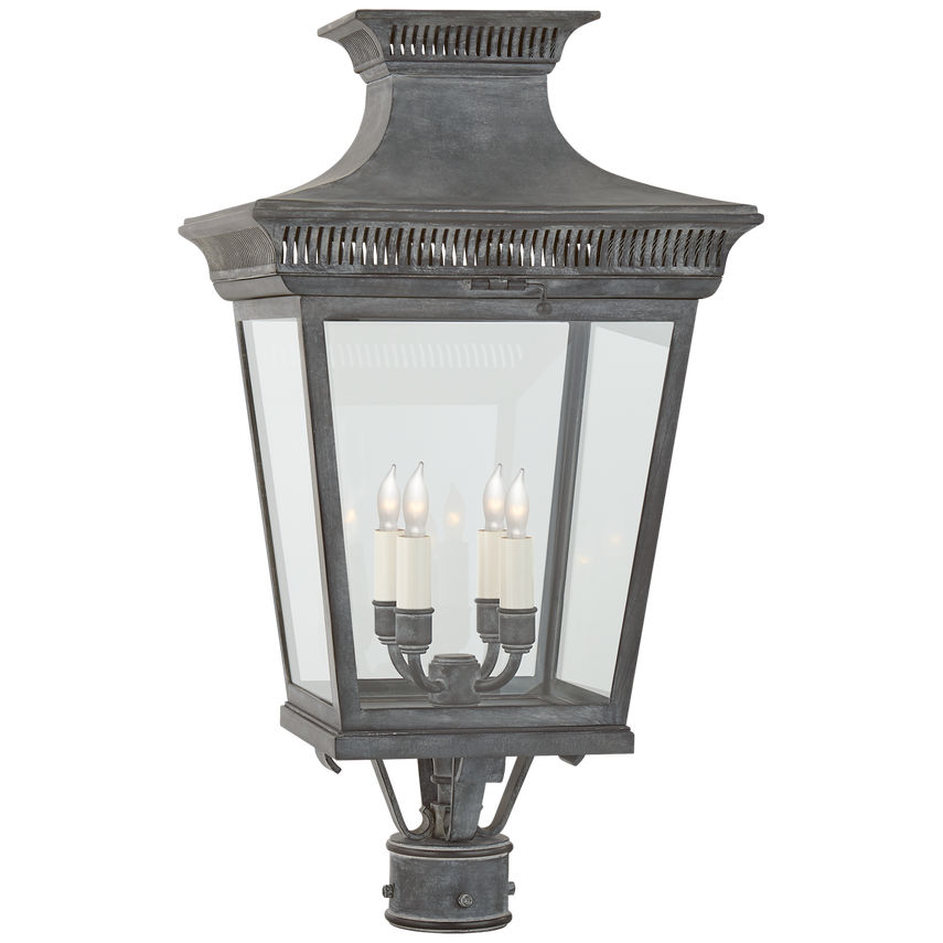 Visual Comfort & Co. Elsinore Medium Post Lantern Outdoor Lighting Visual Comfort & Co. Black  