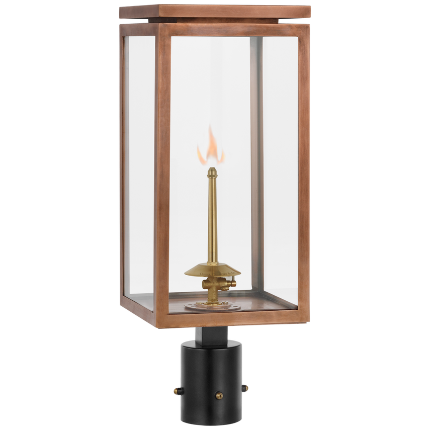 Visual Comfort & Co. Fresno Medium Gas Post Outdoor Lighting Visual Comfort & Co. Matte Black  