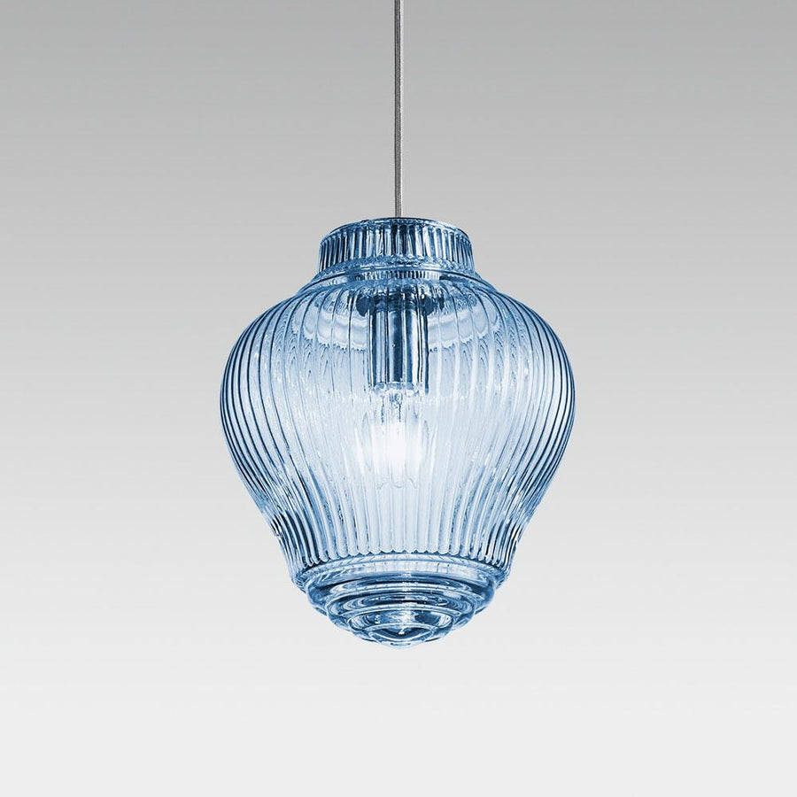 Zafferano America Clyde Pendant Light Pendant Zafferano America Light Blue 58 inches 