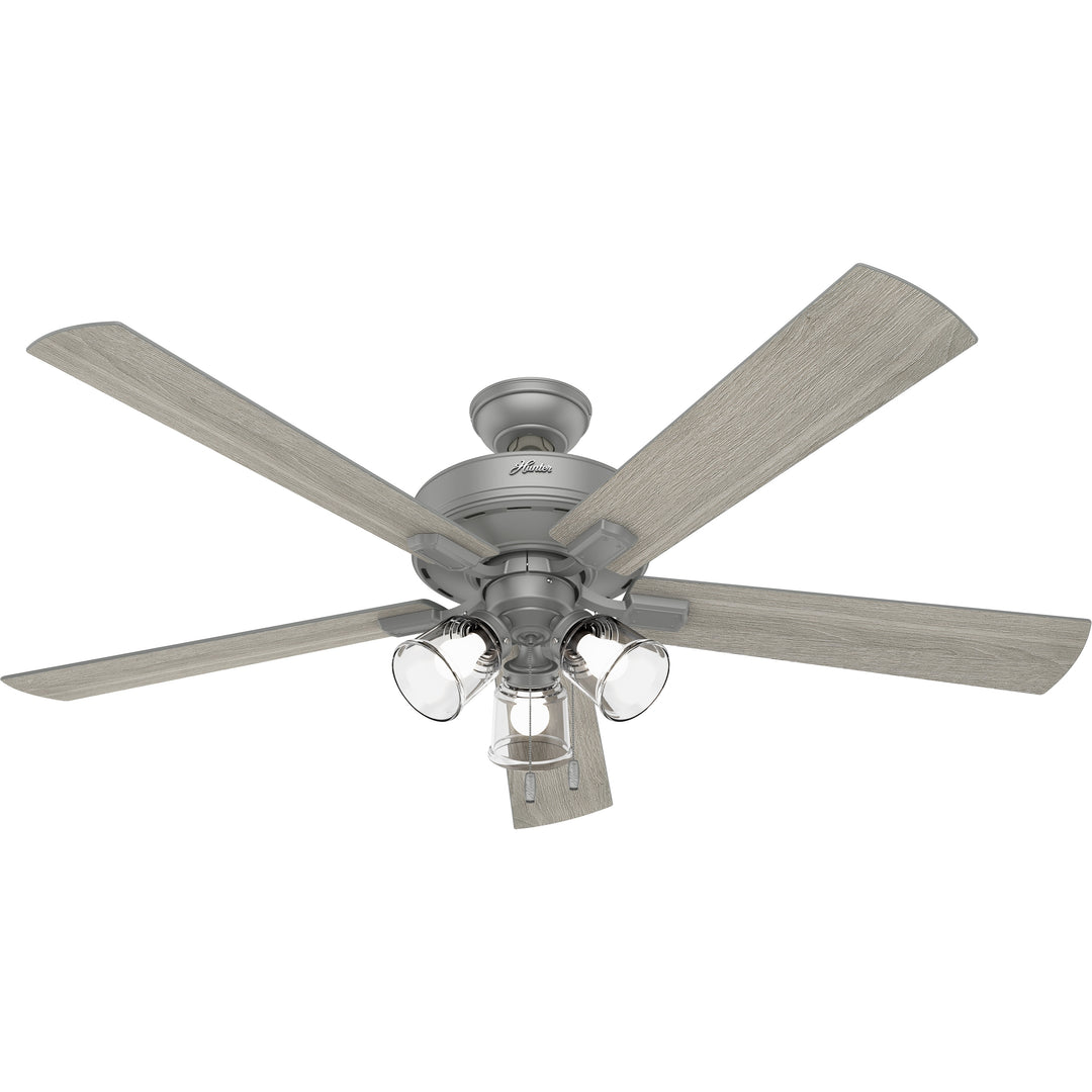 Hunter 60 inch Crestfield Ceiling Fan with LED Light Kit and Pull Chain Bowls Hunter   