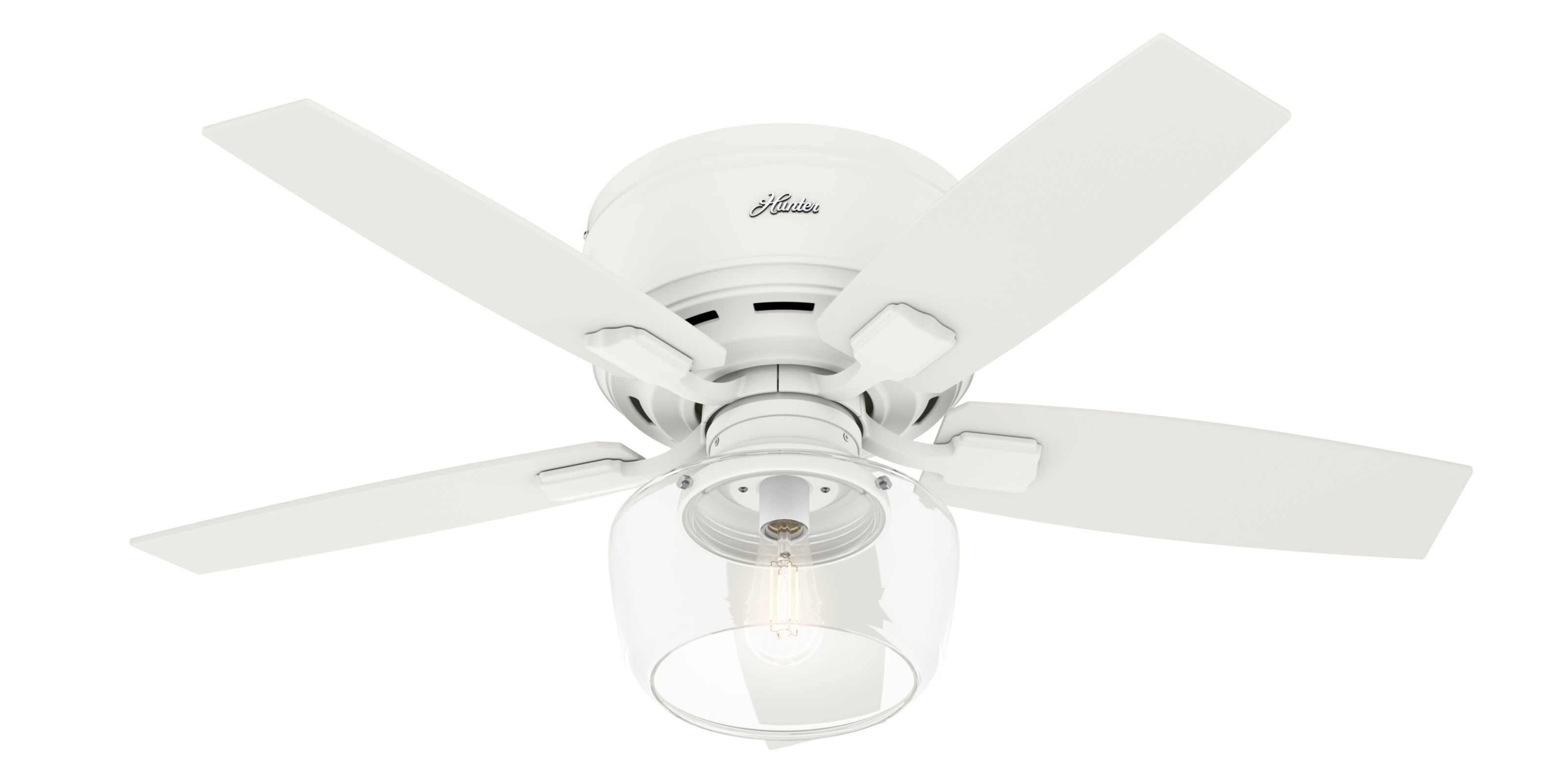 Hunter 44 inch Bennett Low Profile Ceiling Fan with LED Light Kit and Handheld Remote