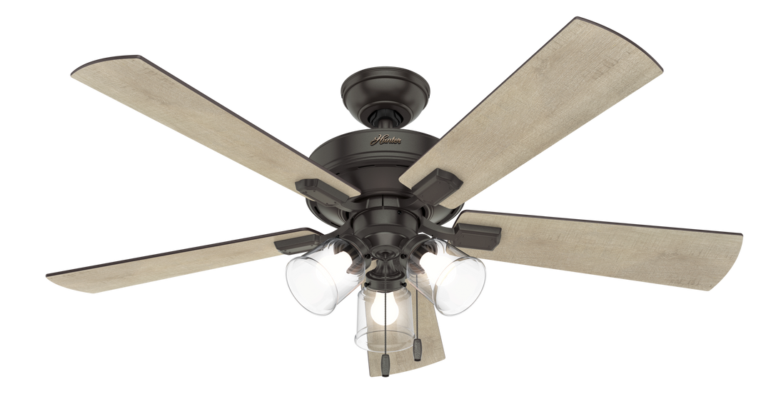 Hunter 52 inch Crestfield Ceiling Fan with LED Light Kit and Pull Chain