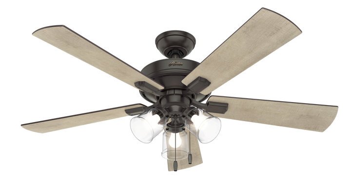 Hunter 52 inch Crestfield Ceiling Fan with LED Light Kit and Pull Chain