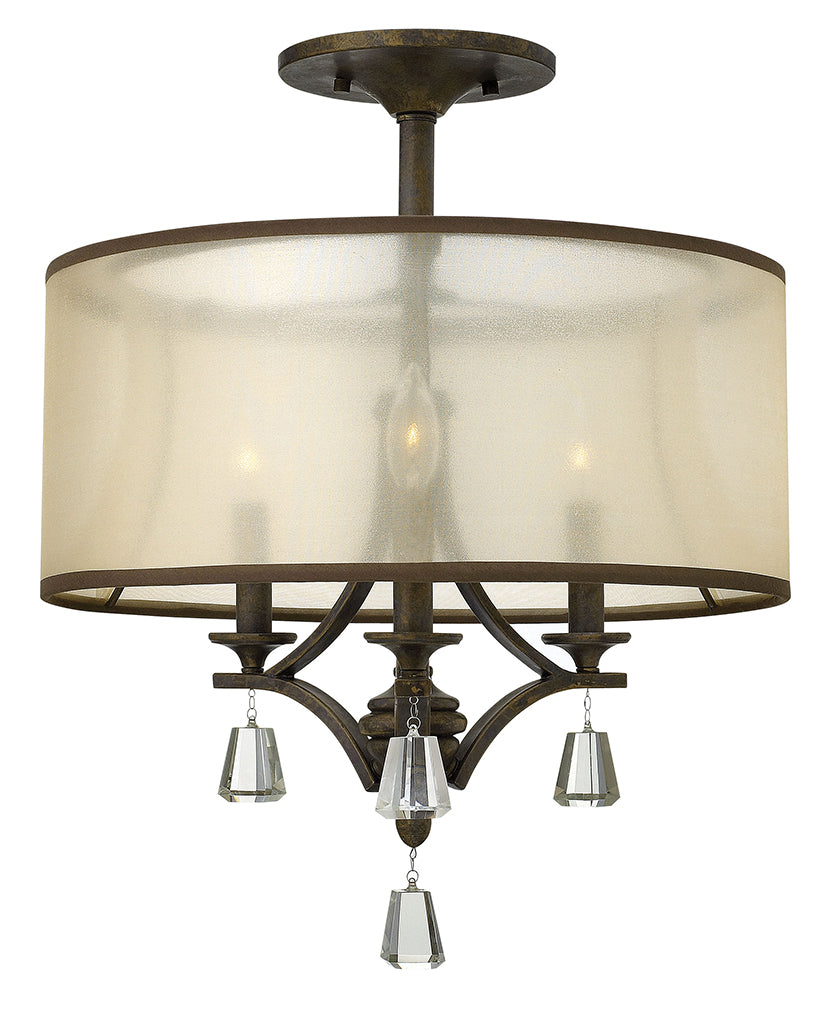 Hinkley Mime Semi-Flush Mount Semi-flush Mount Hinkley French Bronze* 17.5x17.5x22.0 