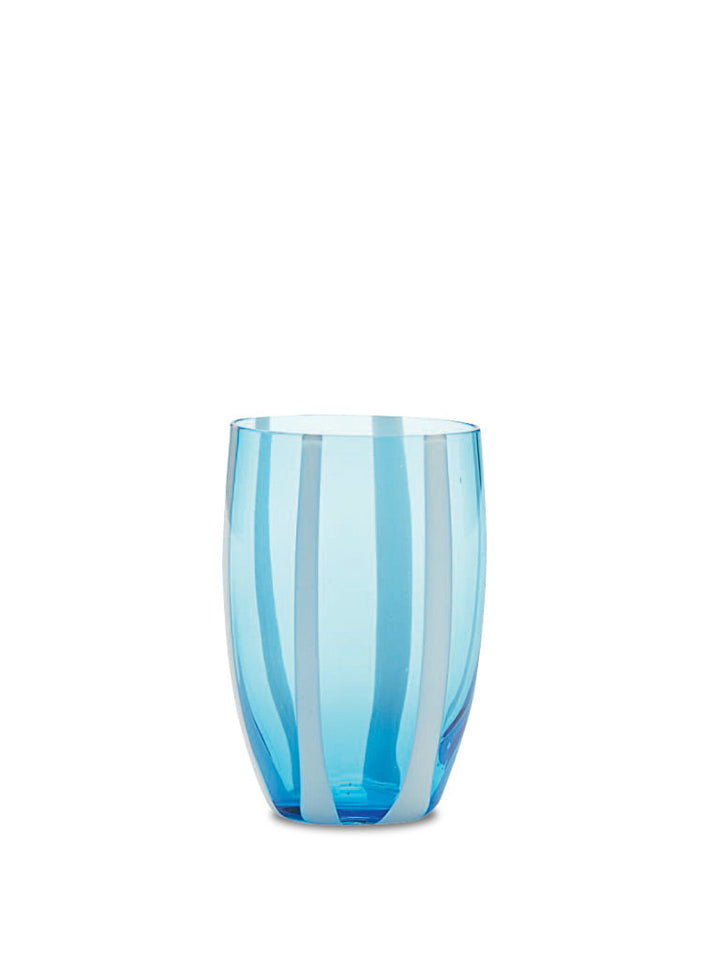 Zafferano America Gessato Tumbler (Set of 2) Glassware citylgs.store Aquamarine  