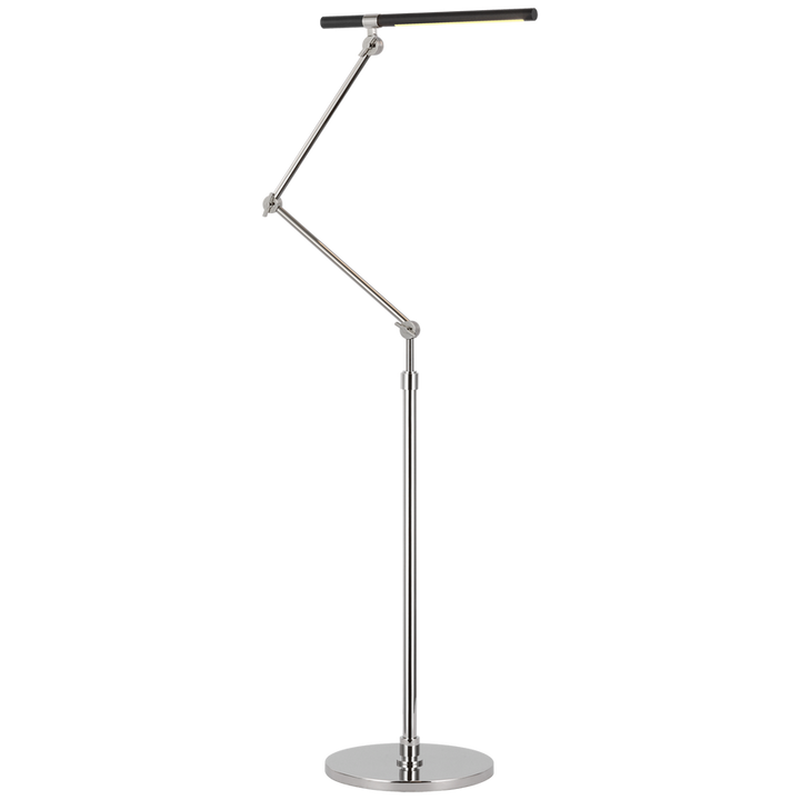 Visual Comfort & Co. Heron Medium Adjustable Floor Lamp Floor Lamps Visual Comfort & Co. Hand-Rubbed Antique Brass and Matte Black  