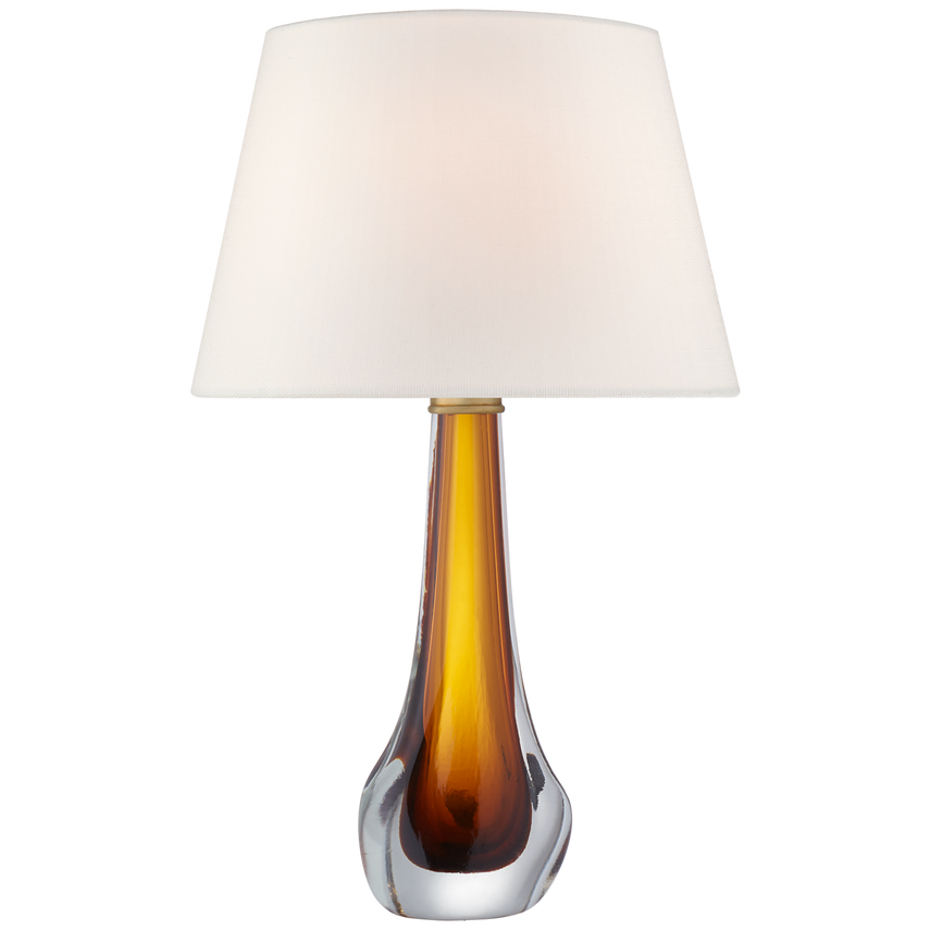 Visual Comfort & Co. Christa Large Table Lamp Table Lamps Visual Comfort & Co. Amber Glass  