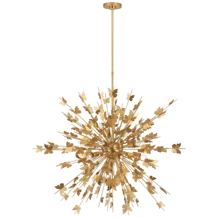 Visual Comfort & Co. Farfalle Large Chandelier Chandeliers Visual Comfort & Co. Burnished Silver Leaf  