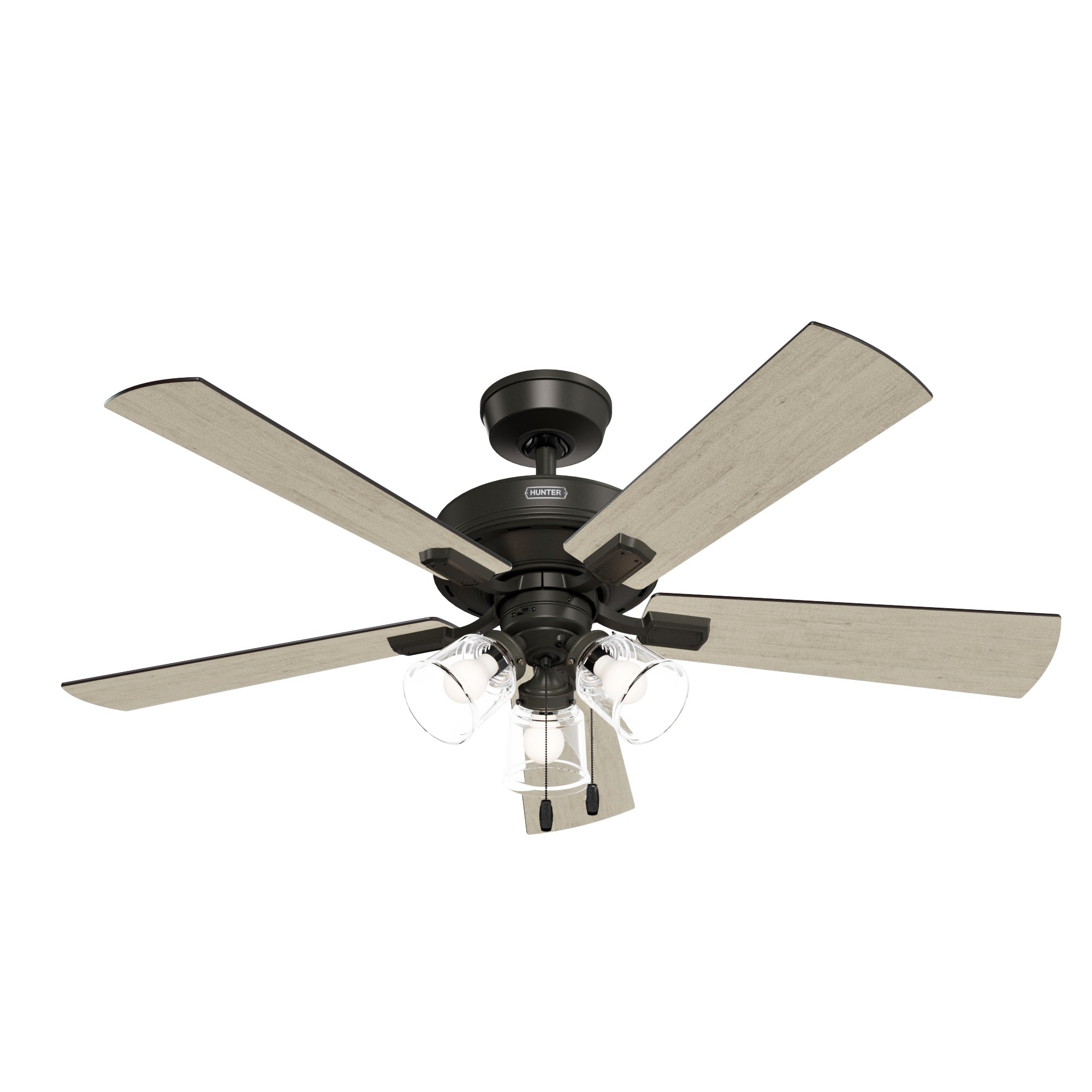 Hunter 52 inch Crestfield Ceiling Fan with LED Light Kit and Pull Chain Ceiling Fan Hunter   