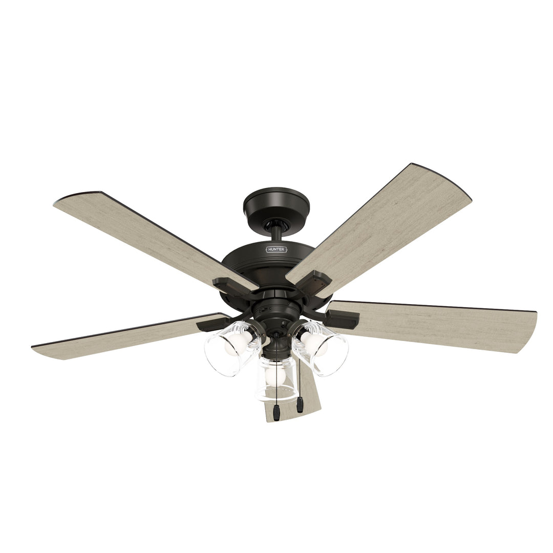 Hunter 52 inch Crestfield Ceiling Fan with LED Light Kit and Pull Chain