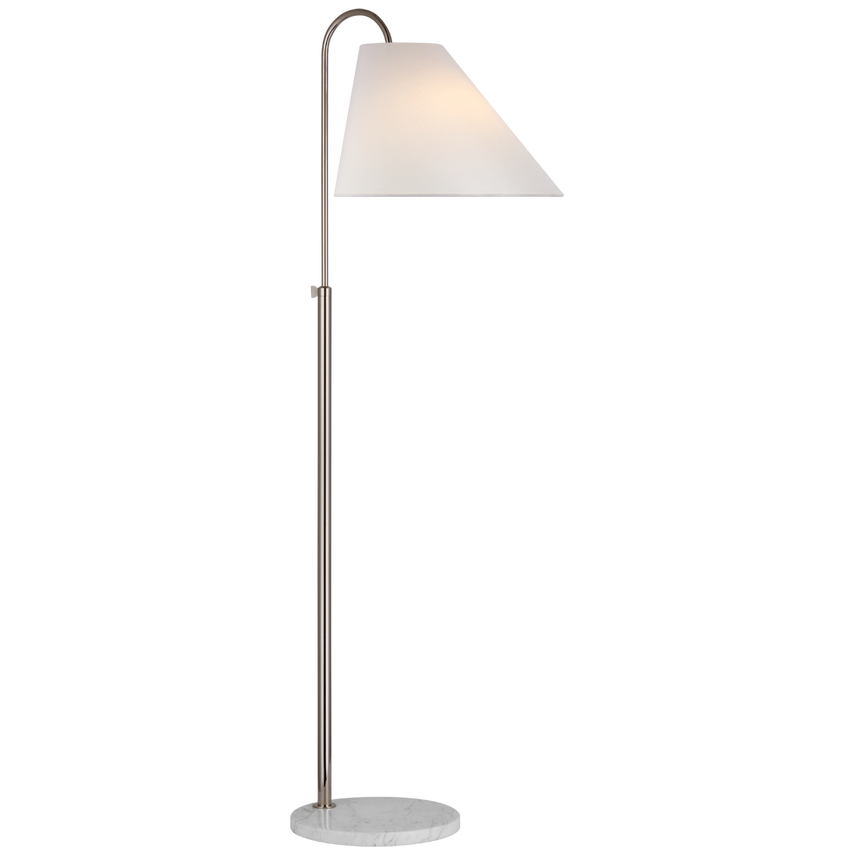 Visual Comfort & Co. Kinsley Medium Floor Lamp Floor Lamps Visual Comfort & Co. Polished Nickel  