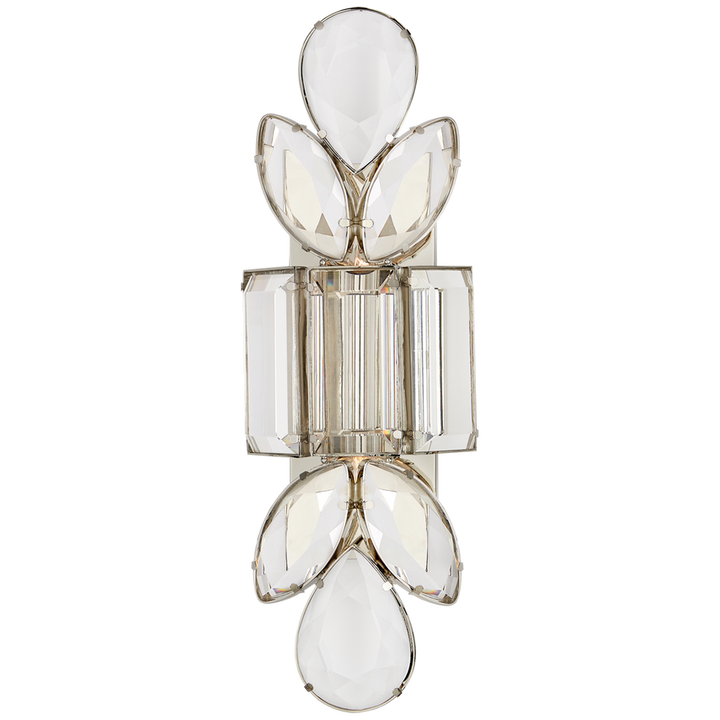 Visual Comfort & Co. Lloyd Large Jeweled Sconce Wall Sconces Visual Comfort & Co. Polished Nickel  