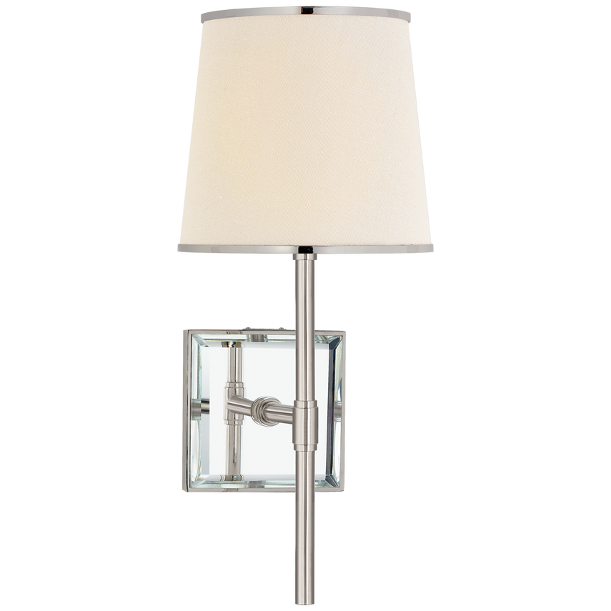 Visual Comfort & Co. Bradford Medium Sconce Wall Lights Visual Comfort & Co. Polished Nickel and Mirror  