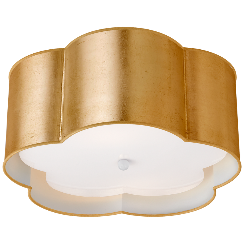 Visual Comfort & Co. Bryce Medium Flush Mount Ceiling Flush Mounts Visual Comfort & Co. French Navy and White  