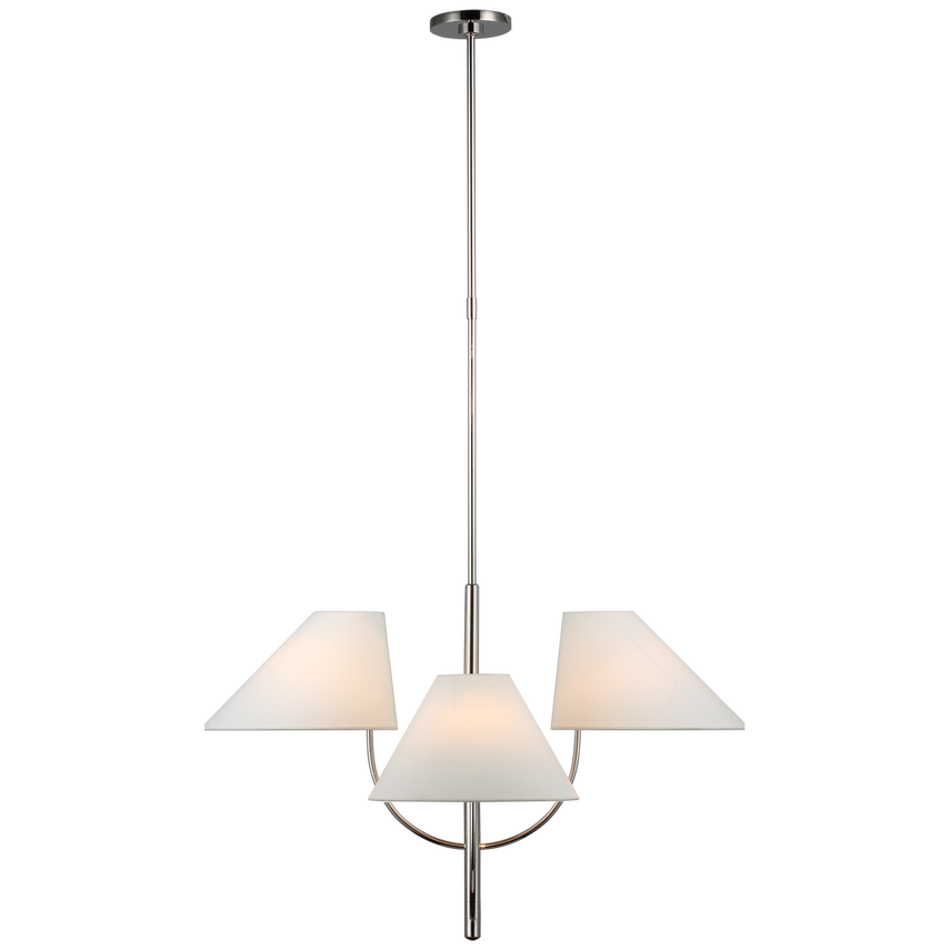 Visual Comfort & Co. Kinsley Large One-Tier Chandelier Chandeliers Visual Comfort & Co. Polished Nickel  