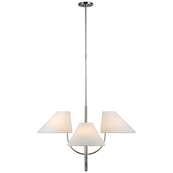 Visual Comfort & Co. Kinsley Large One-Tier Chandelier Chandeliers Visual Comfort & Co. Polished Nickel  