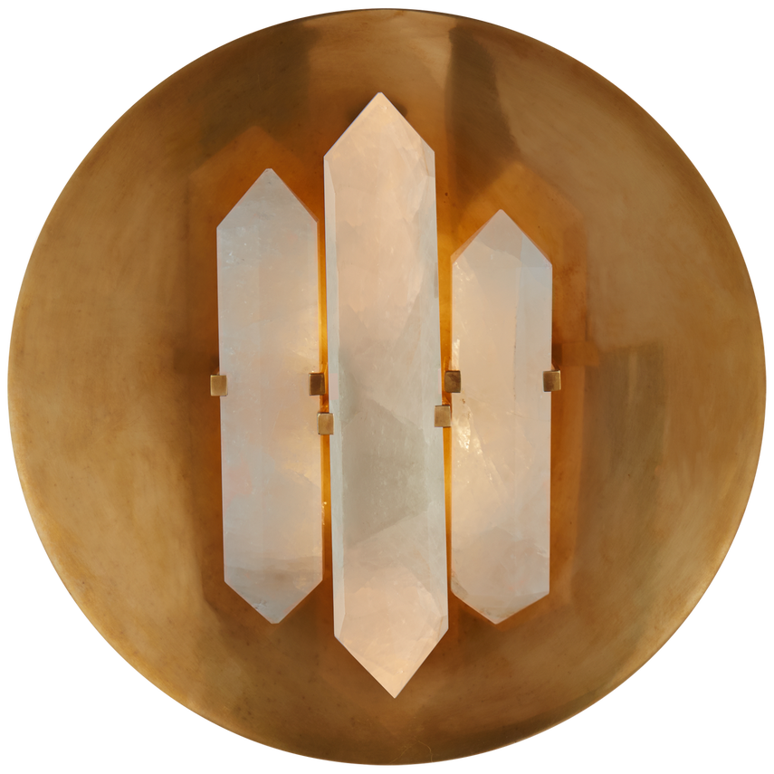 Visual Comfort & Co. Halcyon Round Sconce Wall Lights Visual Comfort & Co. Antique-Burnished Brass  