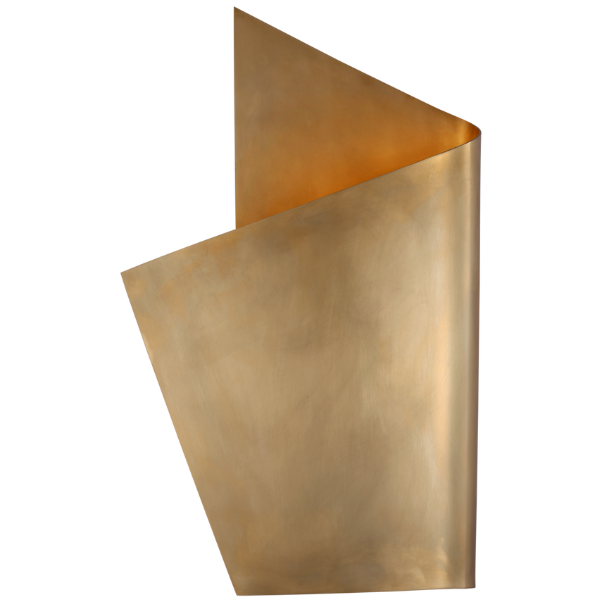 Visual Comfort & Co. Piel Left Wrapped Sconce Outdoor Lighting Visual Comfort & Co. Antique-Burnished Brass  