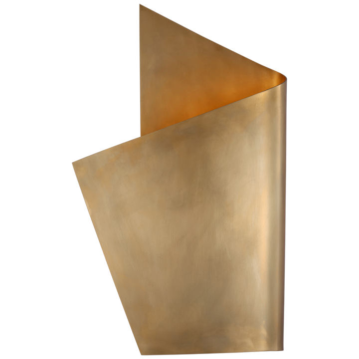 Visual Comfort & Co. Piel Left Wrapped Sconce Outdoor Flush Mounts Visual Comfort & Co. Antique-Burnished Brass  