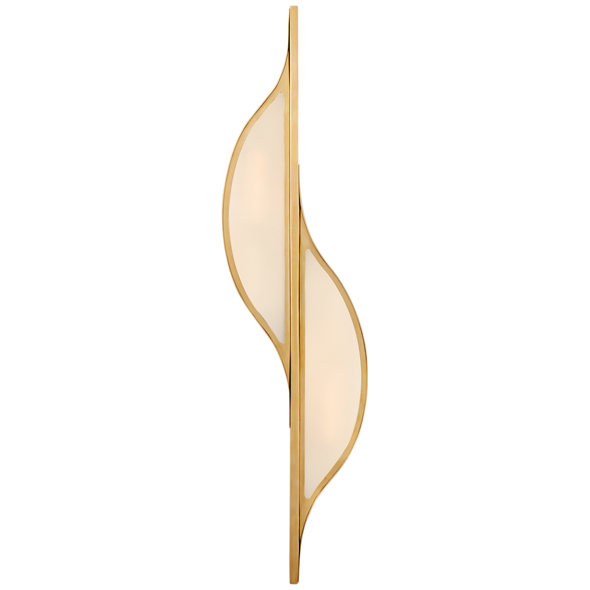 Visual Comfort & Co. Avant Large Curved Sconce Wall Sconces Visual Comfort & Co. Antique-Burnished Brass  