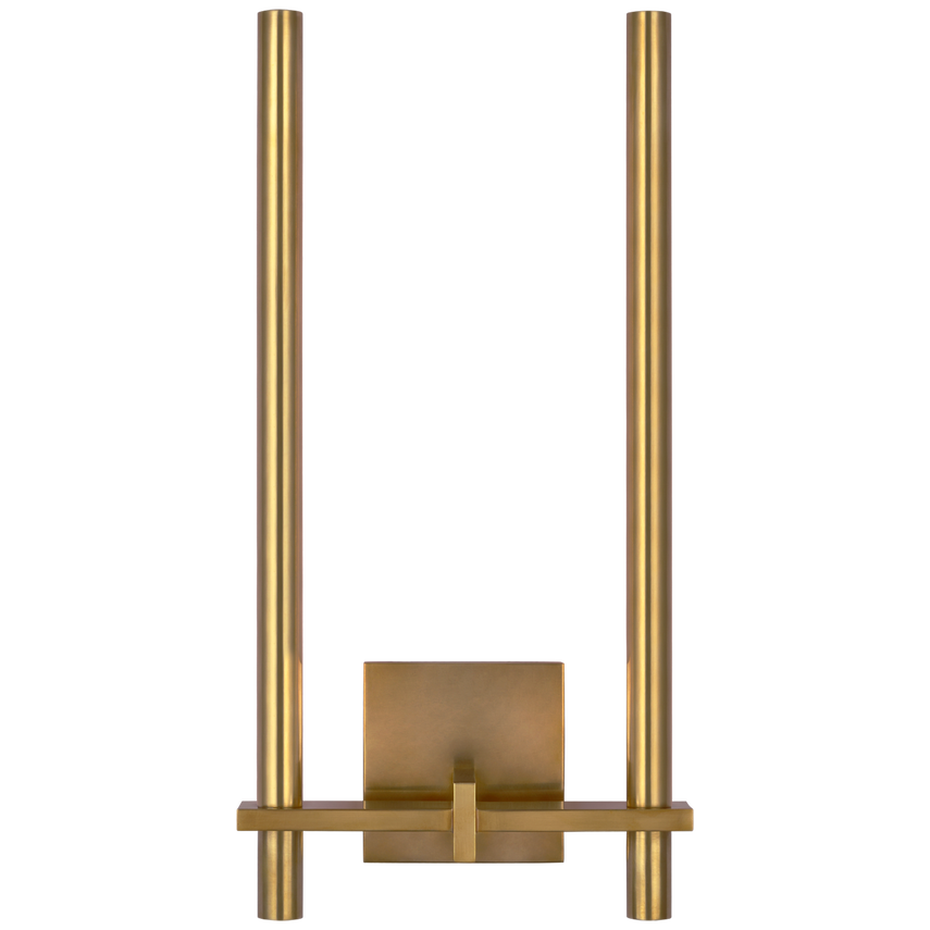 Visual Comfort & Co. Axis Medium Two Arm Sconce Wall Sconces Visual Comfort & Co. Antique-Burnished Brass  