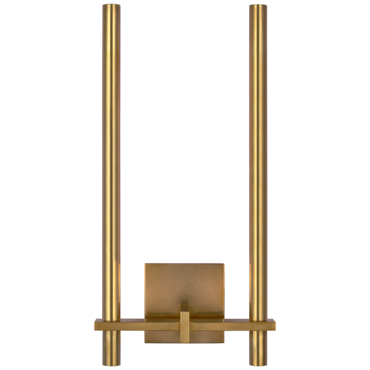 Visual Comfort & Co. Axis Medium Two Arm Sconce Wall Sconces Visual Comfort & Co. Antique-Burnished Brass  