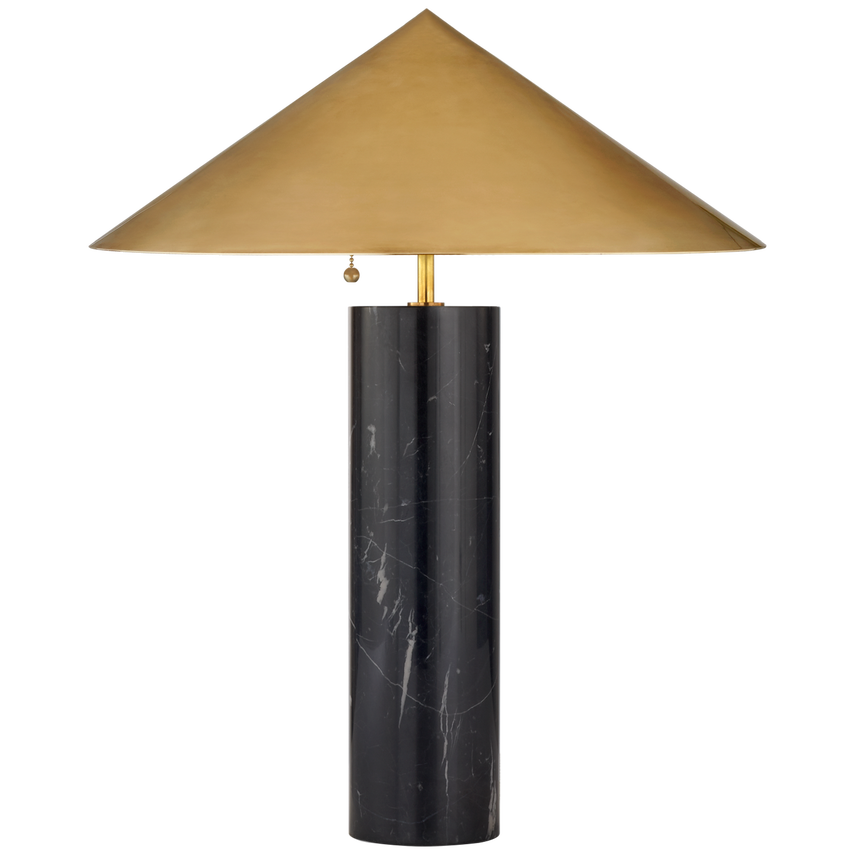 Visual Comfort & Co. Minimalist Medium Table Lamp Table Lamps Visual Comfort & Co. Black Marble  