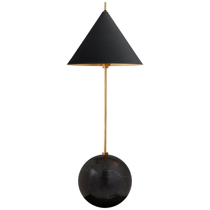 Visual Comfort & Co. Cleo Orb Base Desk Lamp Table Lamps Visual Comfort & Co. Antique-Burnished Brass  