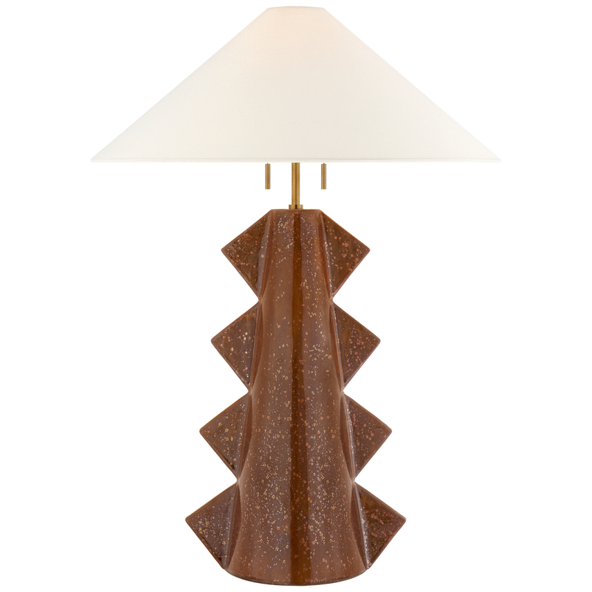 Visual Comfort & Co. Senso Large Table Lamp Table Lamps Visual Comfort & Co. Crystal Bronze  