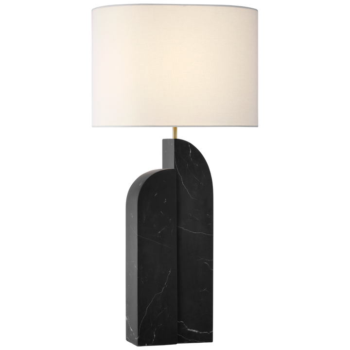 Visual Comfort & Co. Savoye Large Left Table Lamp Table Lamps Visual Comfort & Co. Black Marble  