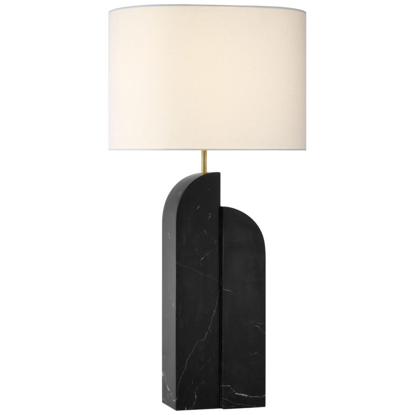 Visual Comfort & Co. Savoye Large Right Table Lamp Table Lamps Visual Comfort & Co. Black Marble  