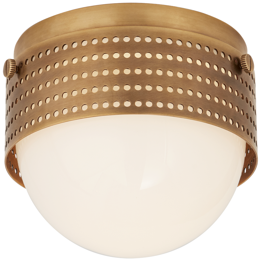 Visual Comfort & Co. Precision 4.5" Solitaire Ceiling Semi Flush Mounts Visual Comfort & Co. Antique-Burnished Brass  