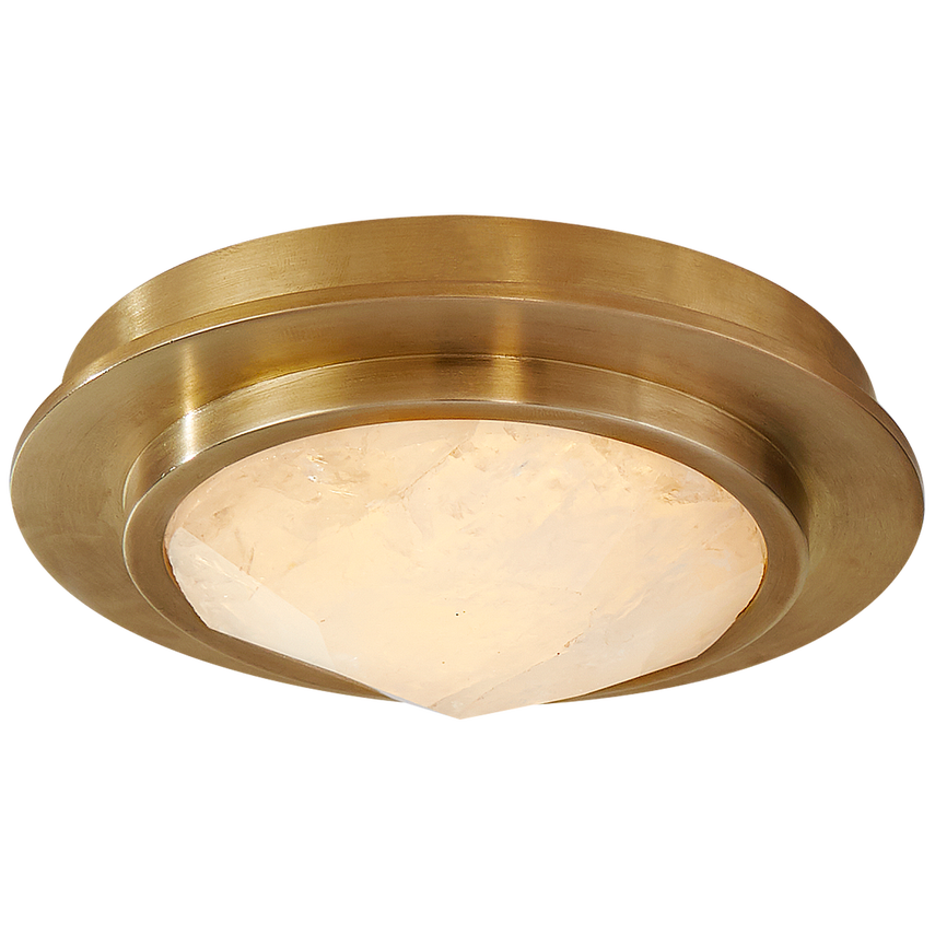 Visual Comfort & Co. Halcyon 5" Solitaire Bezel Flush Mount Ceiling Lights Visual Comfort & Co. Antique-Burnished Brass  