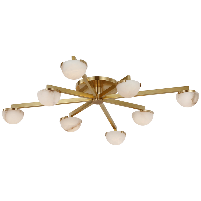 Visual Comfort & Co. Pedra Large Staggered Arm Flush Mount Ceiling Lights Visual Comfort & Co. Antique-Burnished Brass  