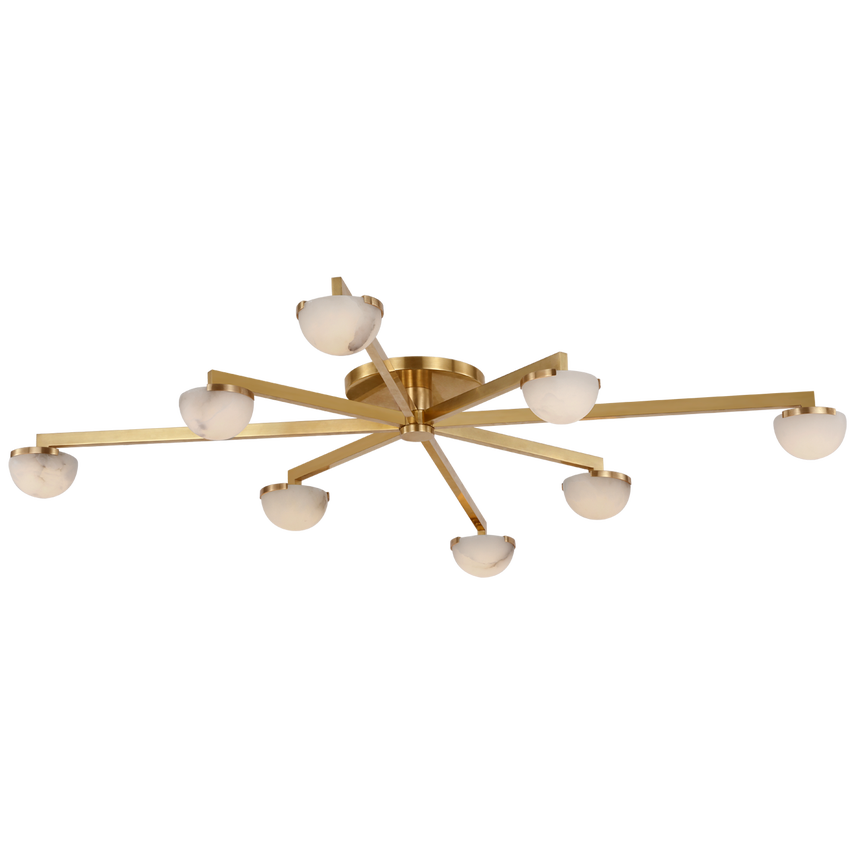 Visual Comfort & Co. Pedra Extra Large Staggered Arm Flush Mount Ceiling Lights Visual Comfort & Co. Antique-Burnished Brass  