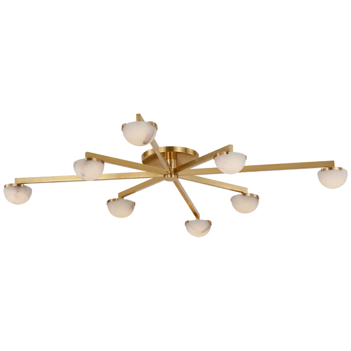 Visual Comfort & Co. Pedra Extra Large Staggered Arm Flush Mount Ceiling Flush Mounts Visual Comfort & Co. Antique-Burnished Brass  