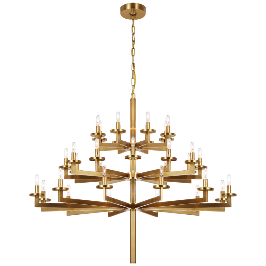 Visual Comfort & Co. Liaison Triple Tier Chandelier Ceiling Lights Visual Comfort & Co. Bronze  