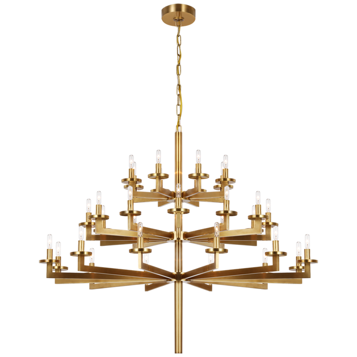 Visual Comfort & Co. Liaison Triple Tier Chandelier Chandeliers Visual Comfort & Co. Bronze  