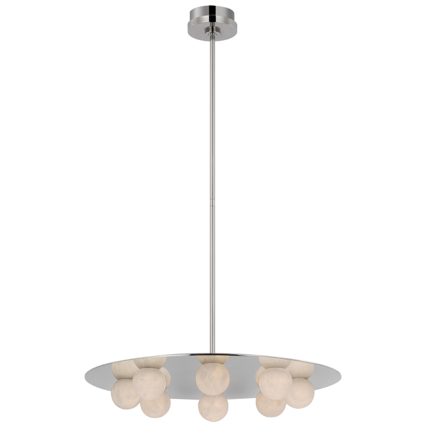 Visual Comfort & Co. Pertica 24" Eight Light Chandelier Ceiling Lights Visual Comfort & Co. Mirrored Antique Brass  