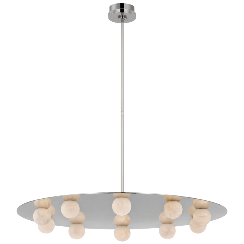 Visual Comfort & Co. Pertica 36" Ten Light Chandelier Ceiling Lights Visual Comfort & Co. Mirrored Antique Brass  