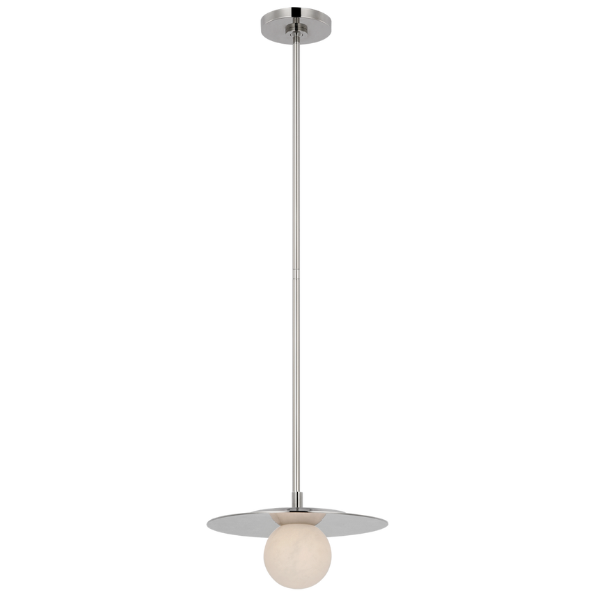 Visual Comfort & Co. Pertica 12" Disc Pendant Ceiling Lights Visual Comfort & Co. Mirrored Antique Brass  